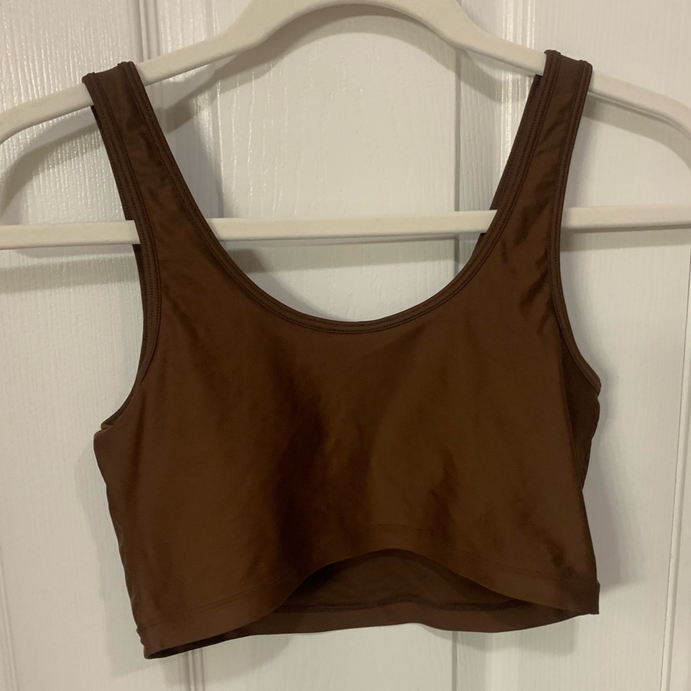 Abysse Chocolate Brown Sports Bra